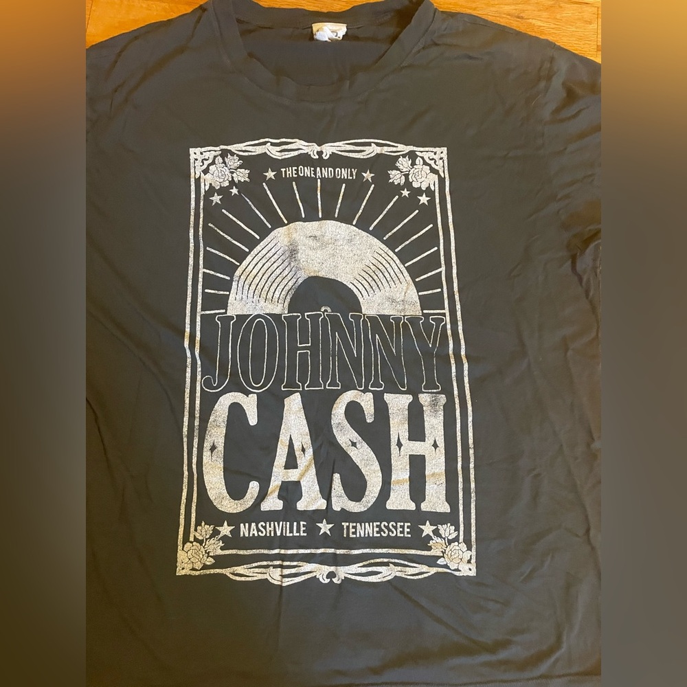 Letluv Johnny Cash Graphic T-Shirt - Black - Picture 2 of 7